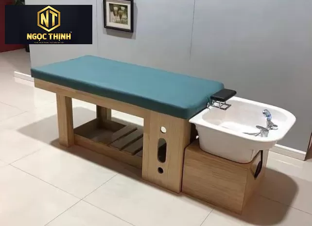 GIƯỜNG GỖ GỘI ĐẦU SPA NGỌC THỊNH - GGĐ03